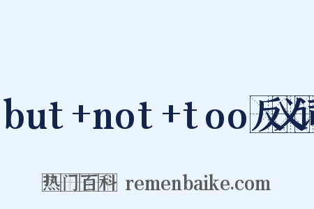 but+not+too反义词是什么意思的图片